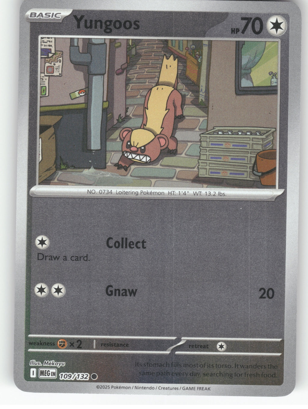 Yungoos Reverse Holo Common ME01: Mega Evolution 109/132 NM
