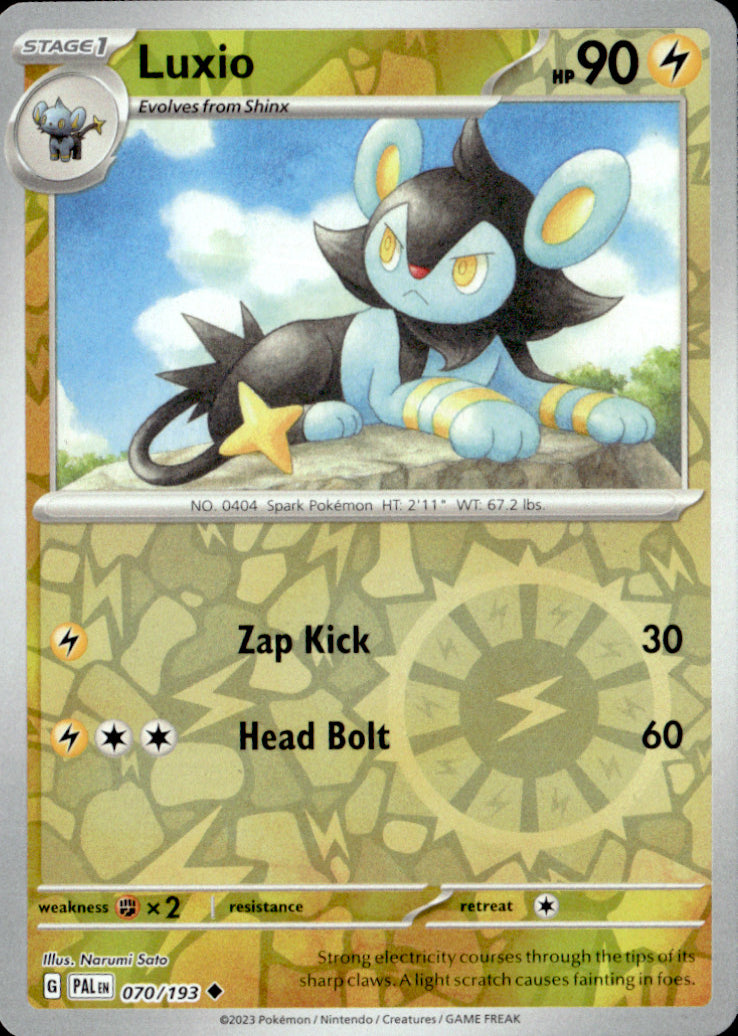 Luxio Reverse Holo Uncommon SV02: Paldea Evolved 070/193 NM