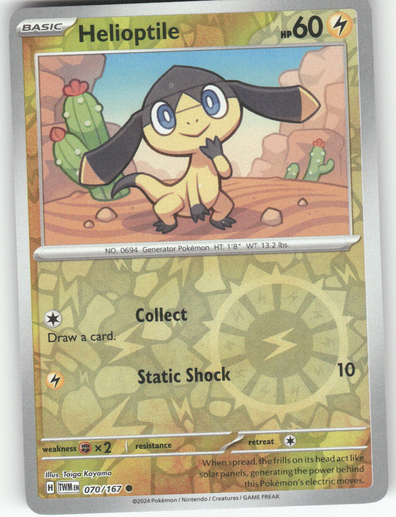 Helioptile Reverse Holo Common SV06: Twilight Masquerade 070/167 NM