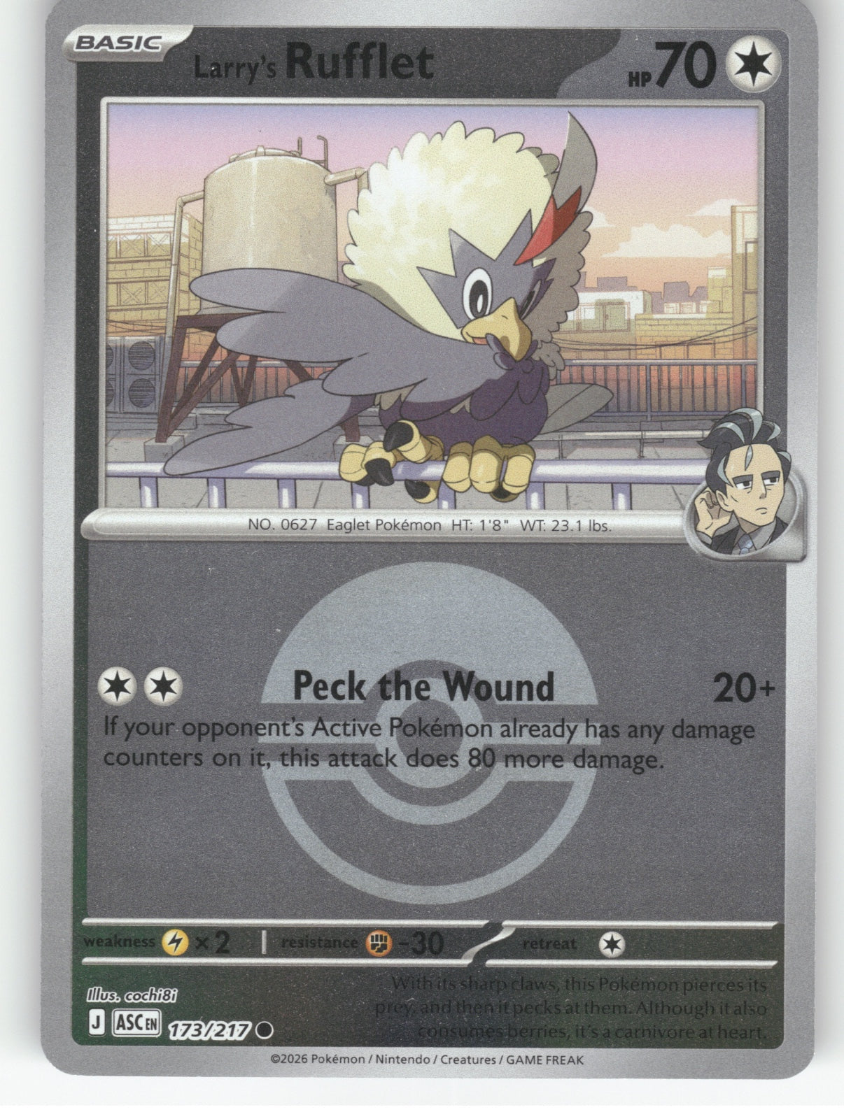 Larry's Rufflet (Poke Ball) Reverse Holo Common ME: Ascended Heroes 173/217 NM