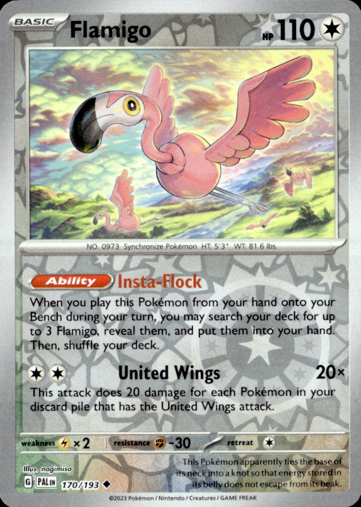 Flamigo Reverse Holo Uncommon SV02: Paldea Evolved 170/193 NM