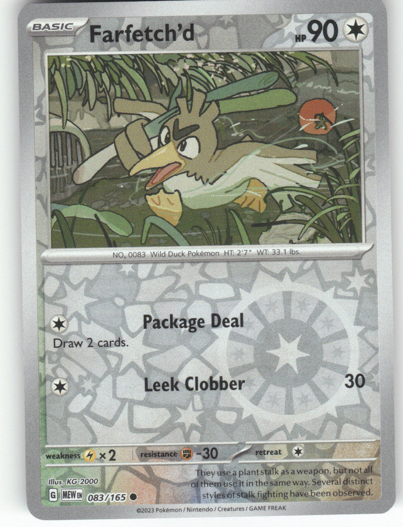 Farfetch'd Reverse Holo Common SV: Scarlet & Violet 151 083/165 NM