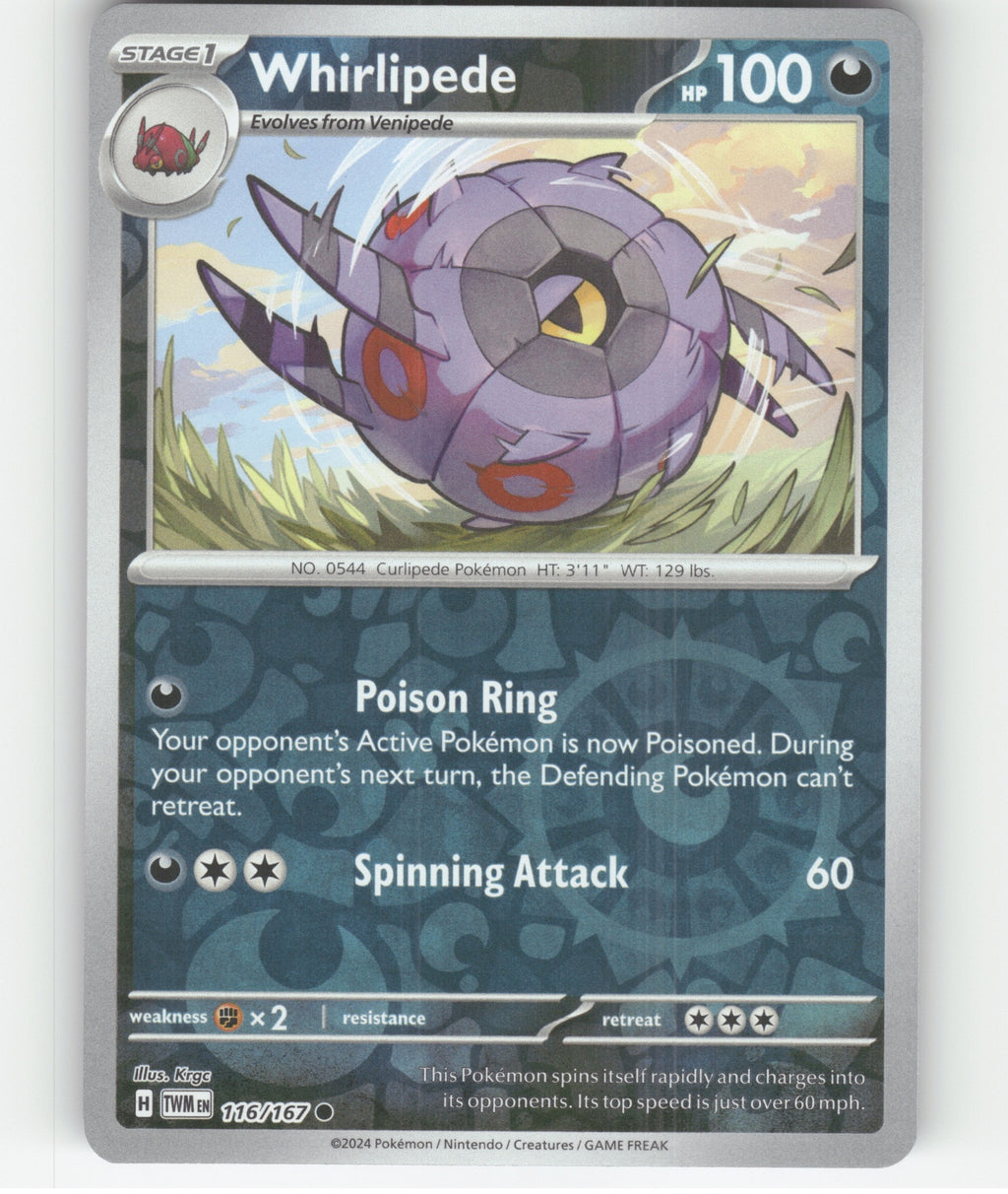 Whirlipede Common SV06: Twilight Masquerade 116/167 NM