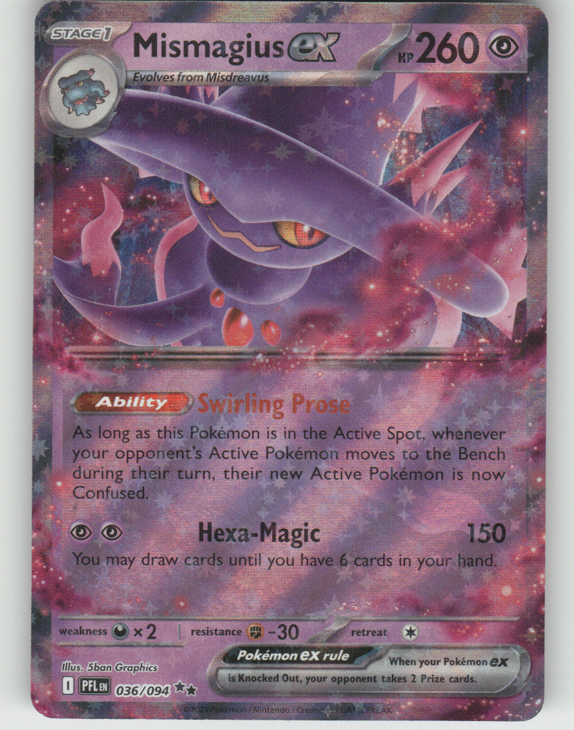 Mismagius ex - Holo Double Rare ME02: Phantasmal Flames 036/094 NM