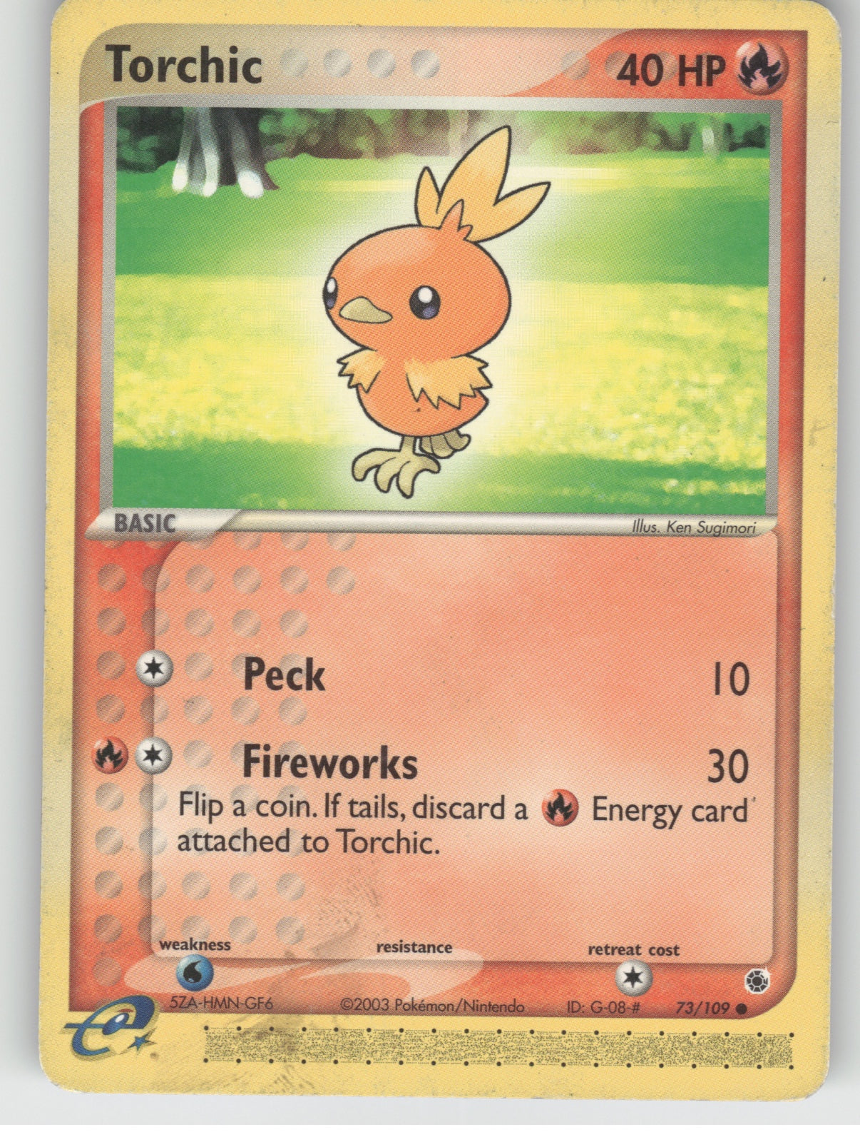 Torchic - Common EX Ruby and Sapphire 73/109 NM