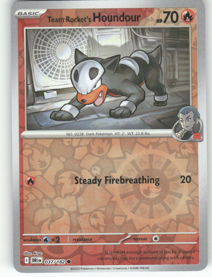 Team Rocket's Houndour Reverse Holo Common SV10: Destined Rivals 037/182 NM