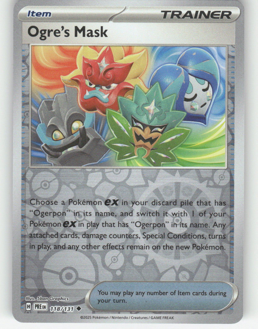 Ogre's Mask Reverse Holo Uncommon SV: Prismatic Evolutions 118/131 NM