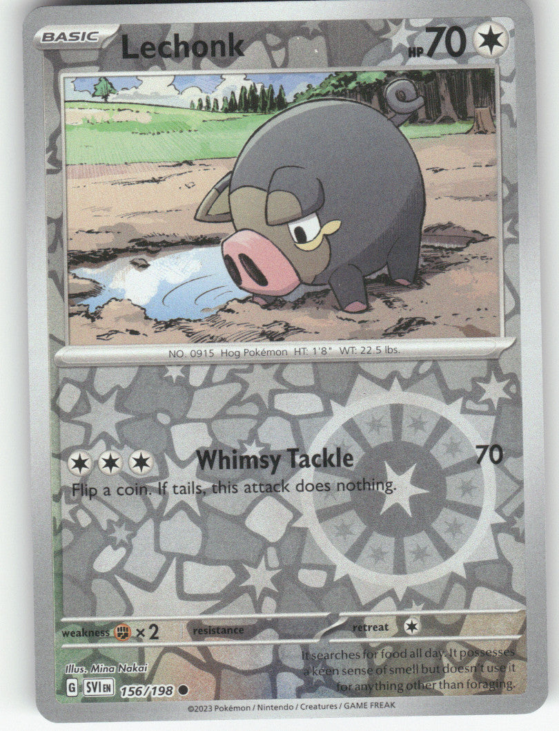 Lechonk Reverse Holo Common SV: Paldean Fates 071/091 NM