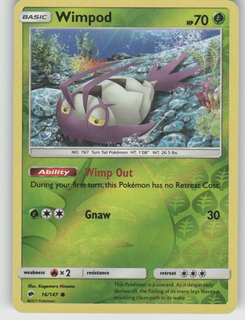 Wimpod Reverse Holo Common SM - Burning Shadows 16/147 NM