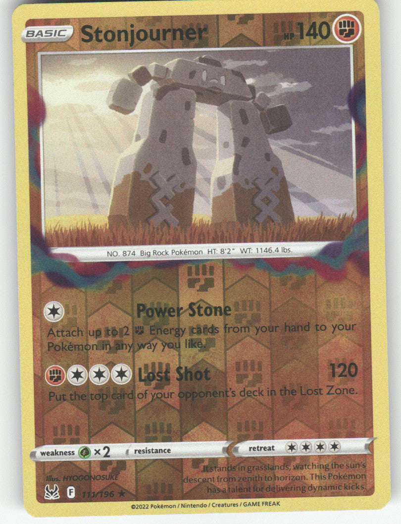 Stonjourner Reverse Holo Rare SWSH11: Lost Origin 111/196 NM