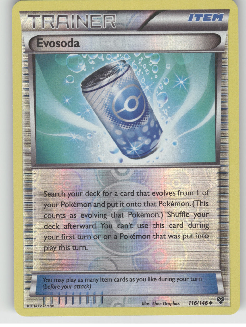 Evosoda Reverse Holo Uncommon XY Base Set 116/146 NM