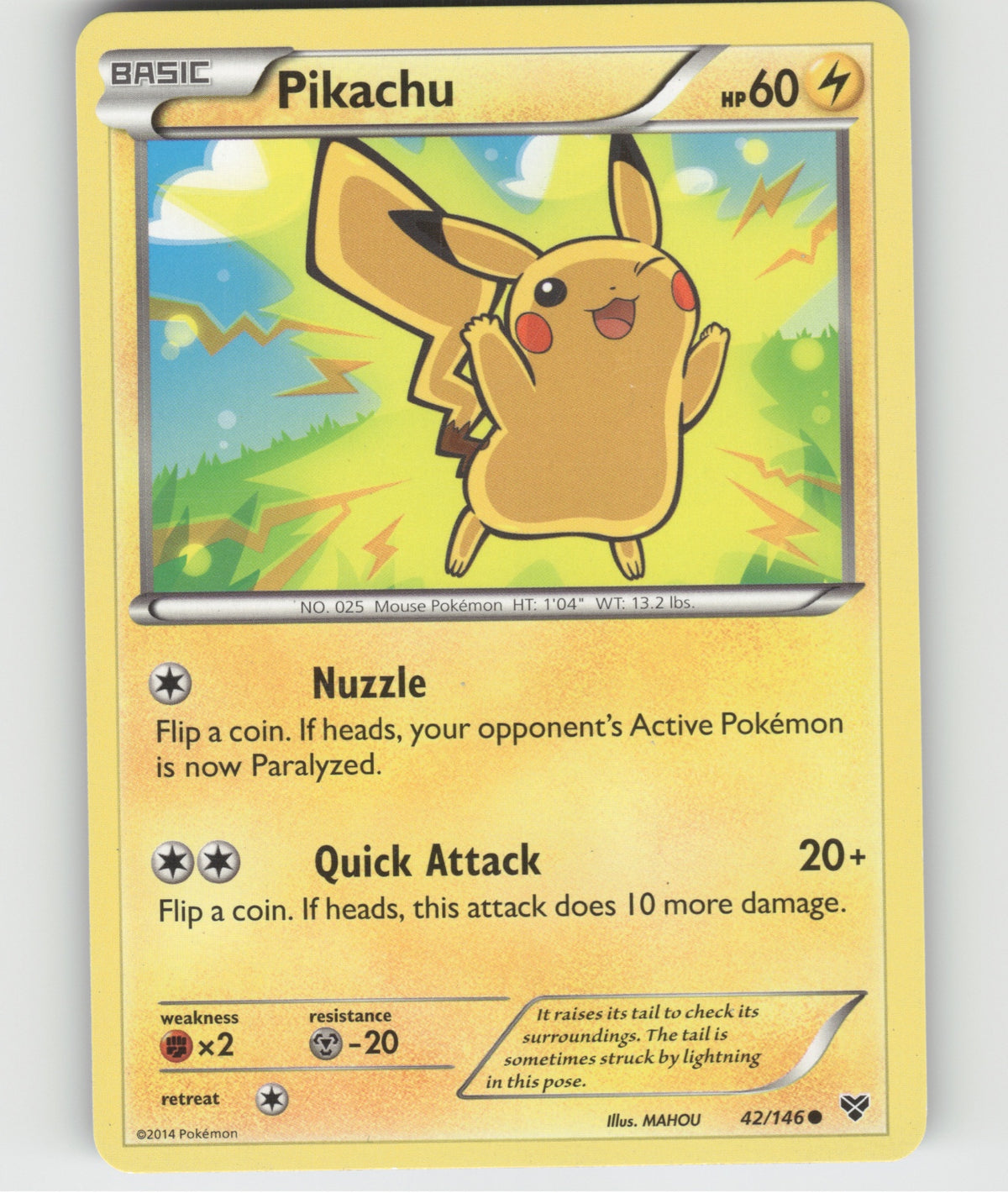 Pikachu Common XY Base Set 42/146 LP