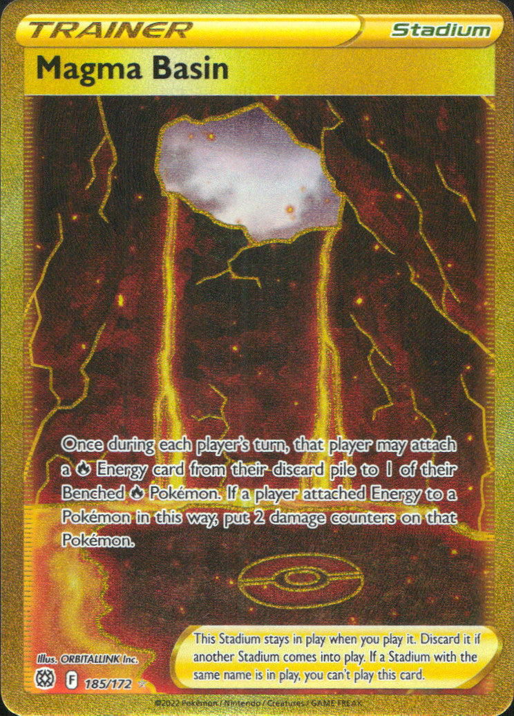 Magma Basin (Secret) Holo Secret Rare SWSH09: Brilliant Stars 185/172 NM
