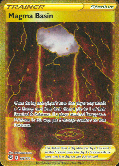 Magma Basin (Secret) Holo Secret Rare SWSH09: Brilliant Stars 185/172 NM