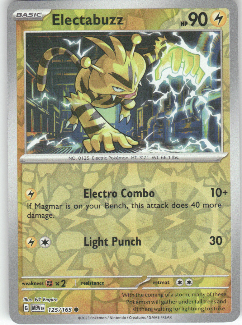 Electabuzz Reverse Holo Common SV: Scarlet & Violet 151 125/165 NM