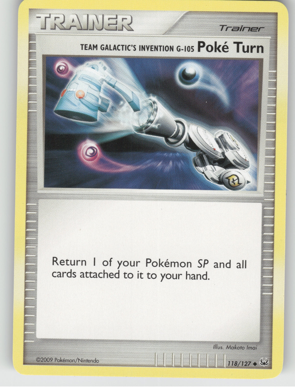 Team Galactic's Invention G-105 Poke Turn Uncommon Platinum 118/127 NM
