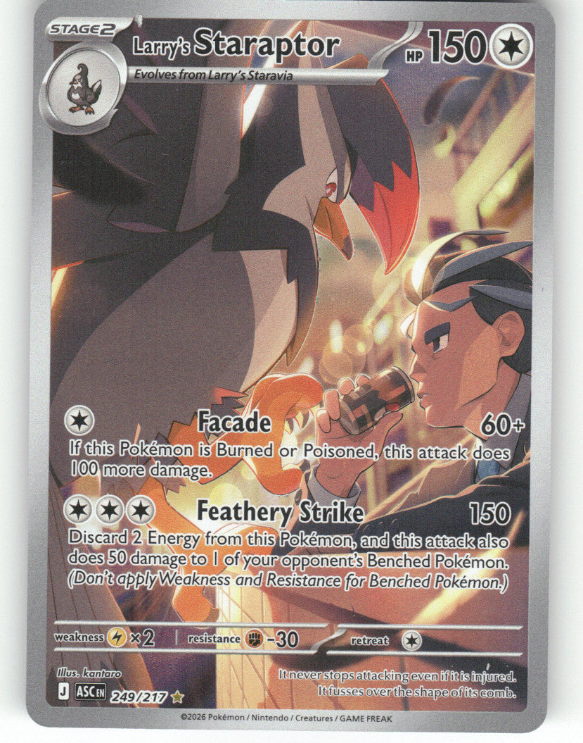 Larry's Staraptor Holo Illustration Rare ME: Ascended Heroes 249/217 NM
