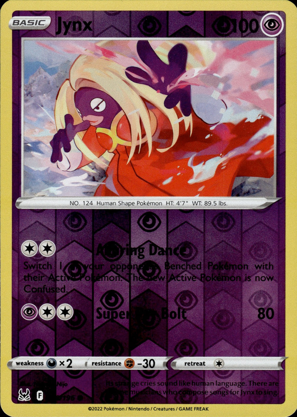 Jynx Reverse Holo Common SWSH11: Lost Origin 068/196 NM