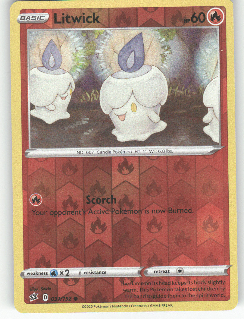 Litwick Reverse Holo Common SWSH02: Rebel Clash 031/192 NM