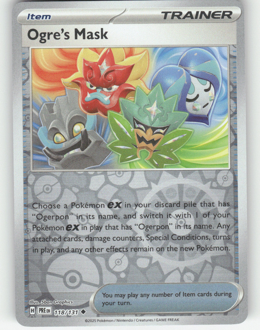 Ogre's Mask Reverse Holo Uncommon SV: Prismatic Evolutions 118/131 NM