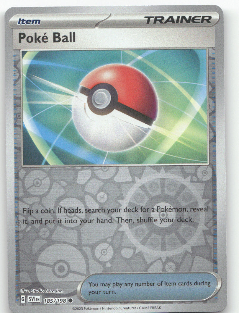 Poke Ball Reverse Holo Common SV01: Scarlet & Violet Base Set 185/198 NM