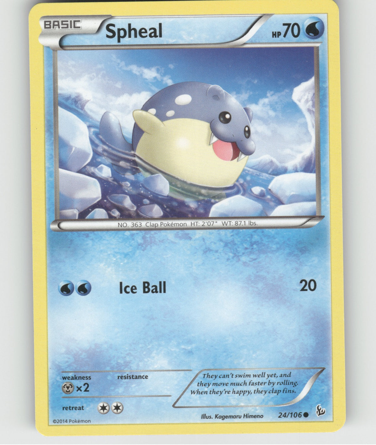 Spheal Common XY - Flashfire 24/106 NM