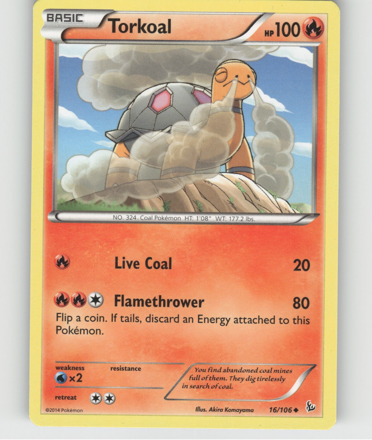 Torkoal Uncommon XY - Flashfire 16/106 NM