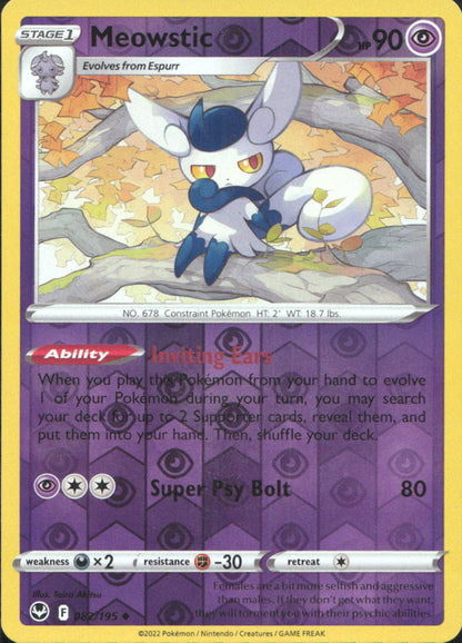 Meowstic Reverse Holo Uncommon SWSH12: Silver Tempest 082/195 NM