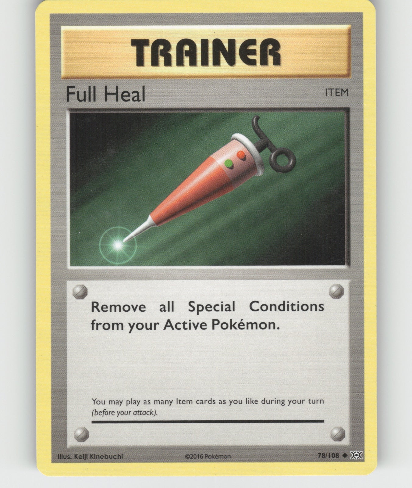 Full Heal Uncommon XY - Evolutions 78/108 NM