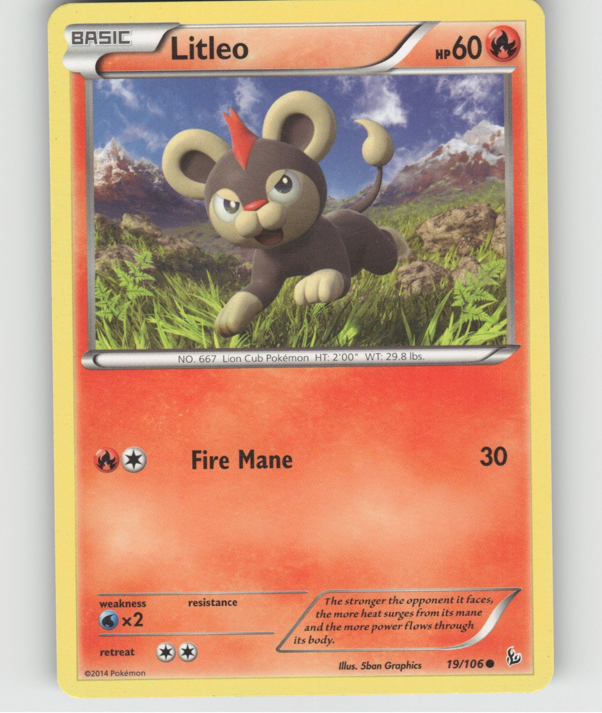Litleo (19) Common XY - Flashfire 19/106 NM