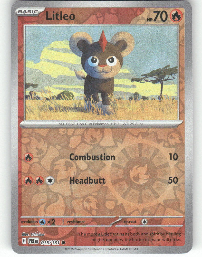 Litleo Reverse Holo Common SV: Prismatic Evolutions 015/131 NM