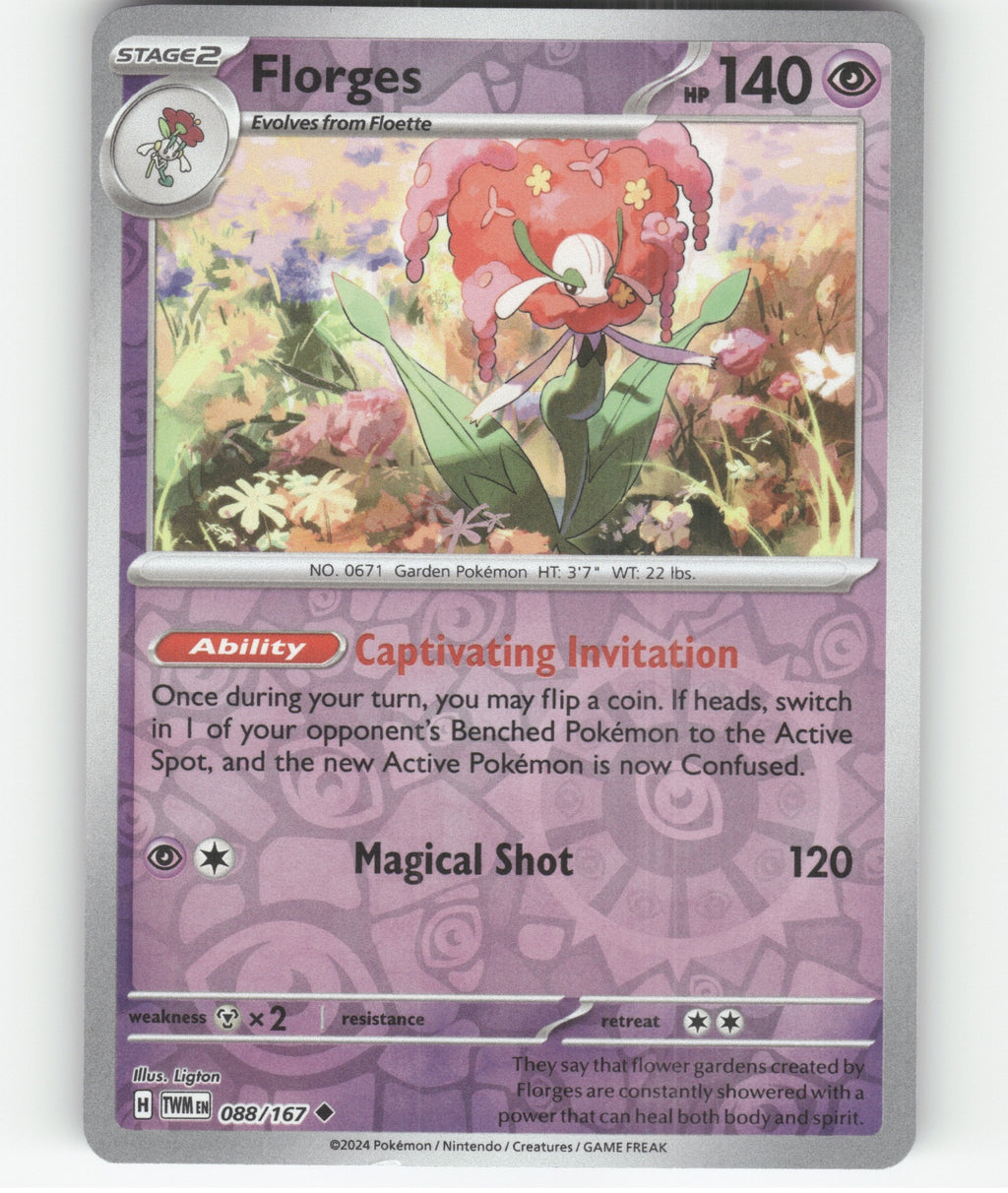 Florges Uncommon SV06: Twilight Masquerade 088/167 NM