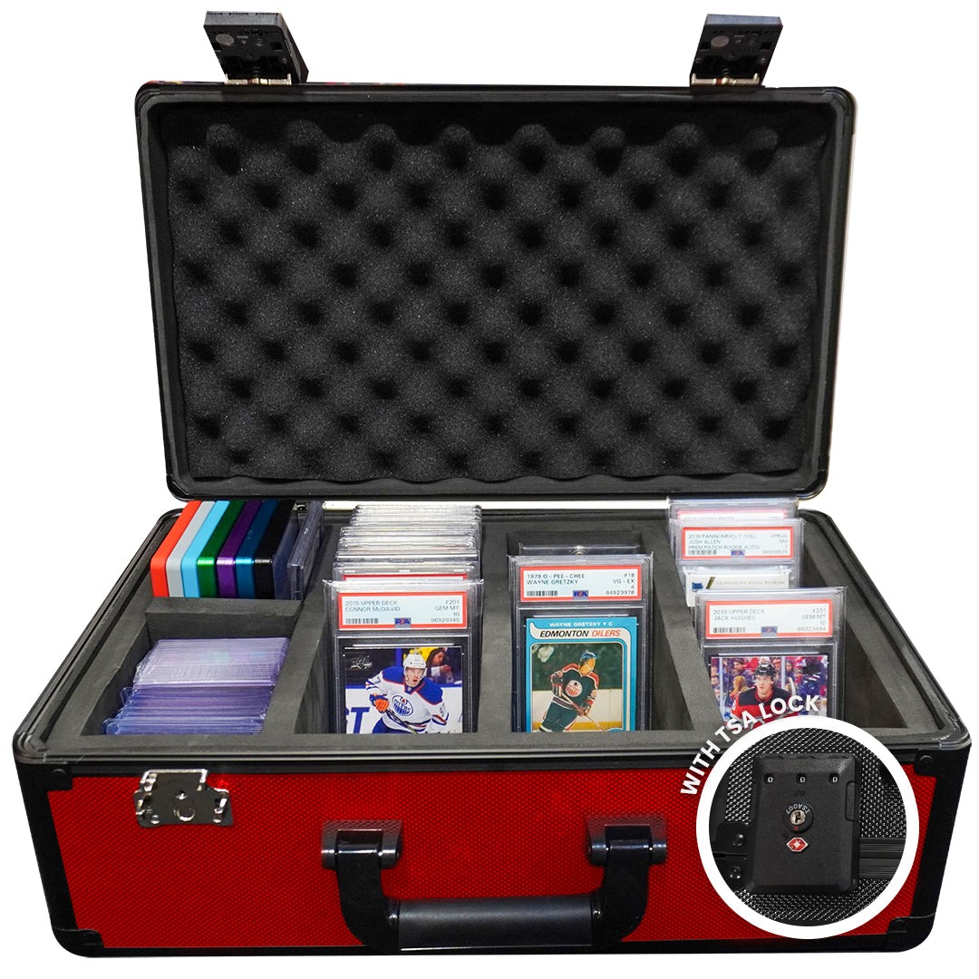 EVORETRO Aluminum Graded Card Storage Box, TSA Lock