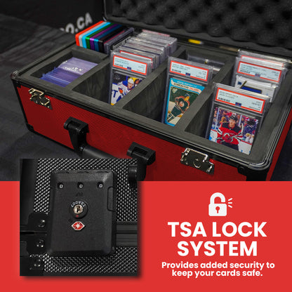 EVORETRO Aluminum Graded Card Storage Box, TSA Lock