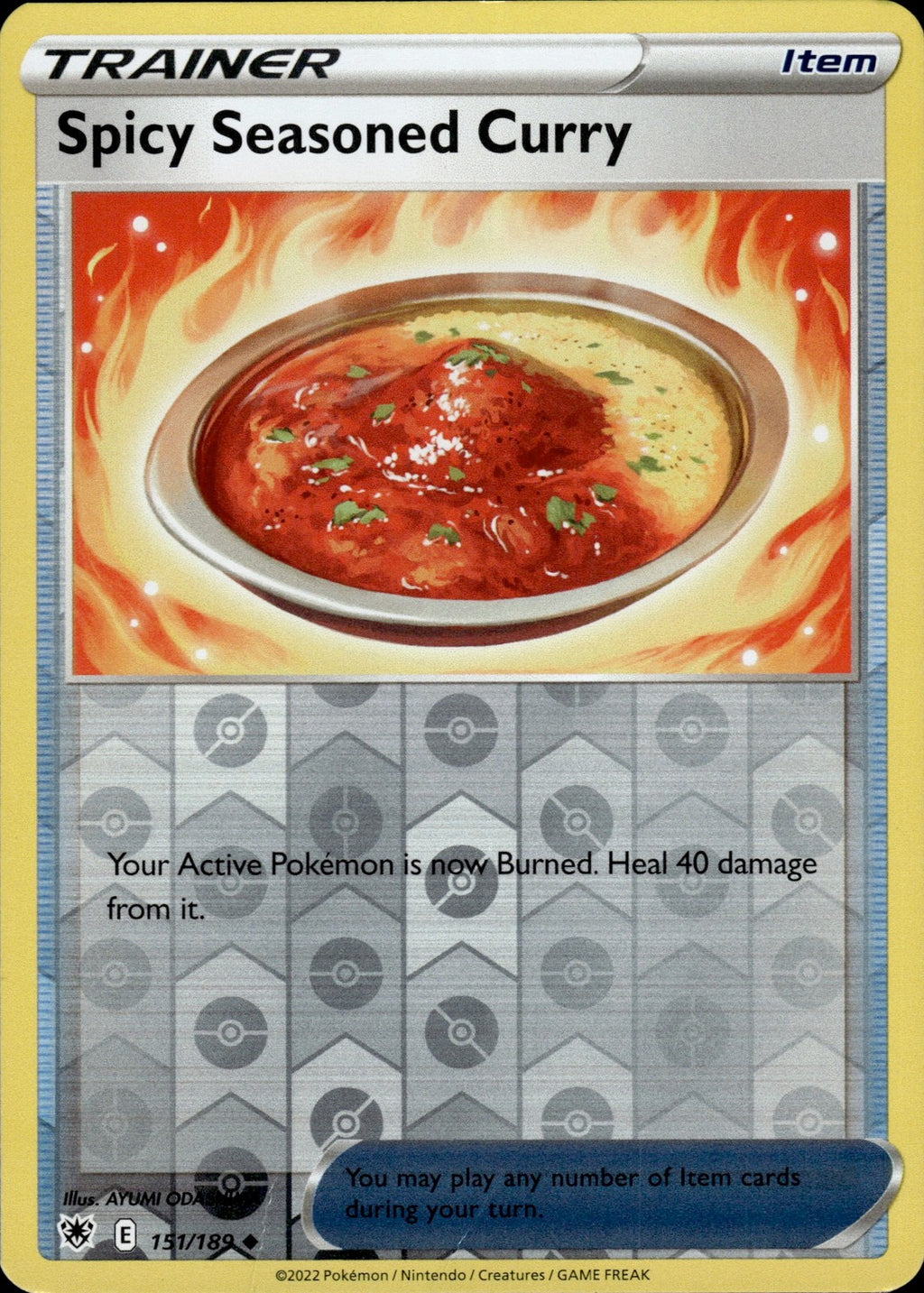 Spicy Seasoned Curry Reverse Holo Uncommon SWSH10: Astral Radiance 151/189 NM