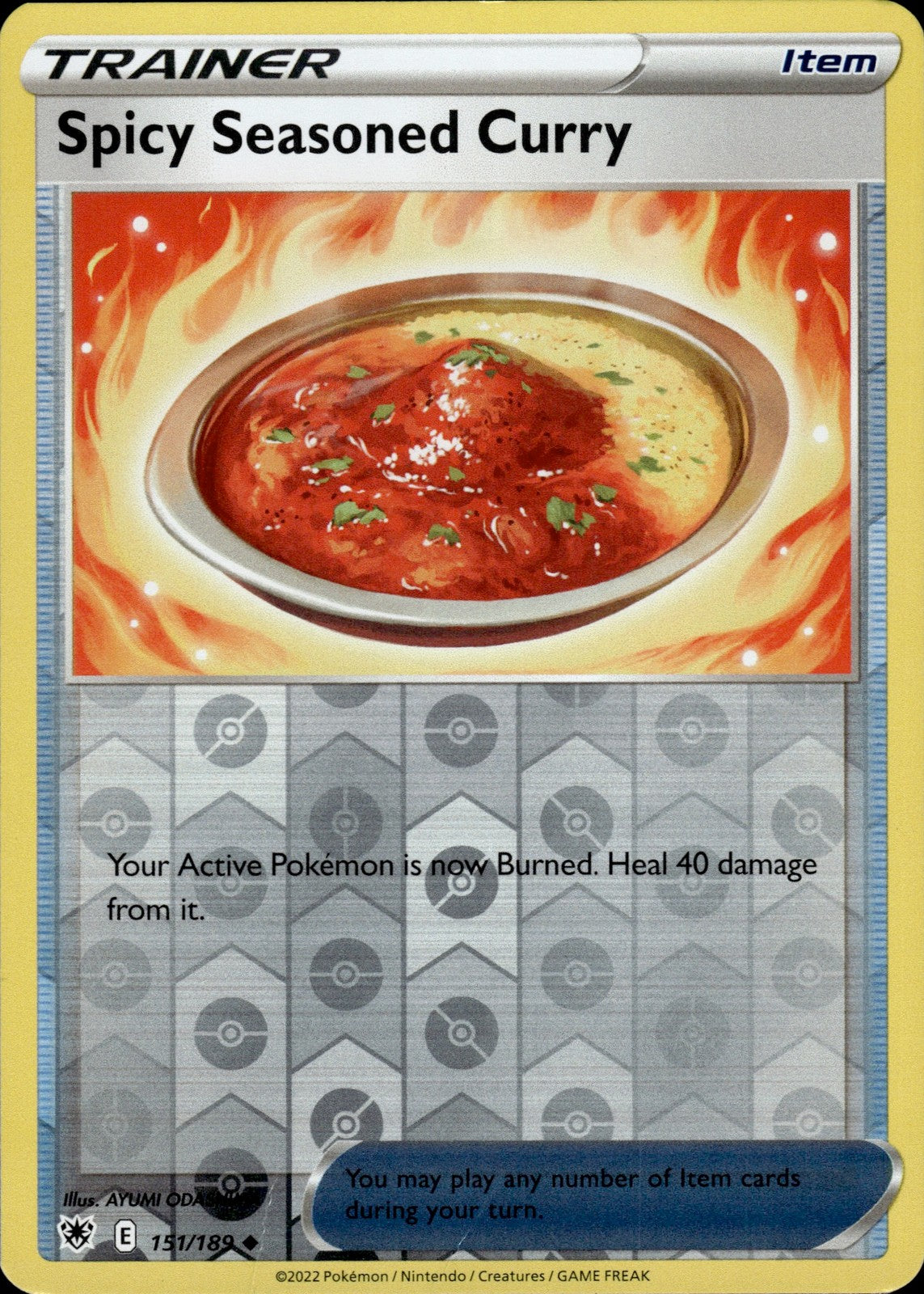 Spicy Seasoned Curry Reverse Holo Uncommon SWSH10: Astral Radiance 151/189 NM