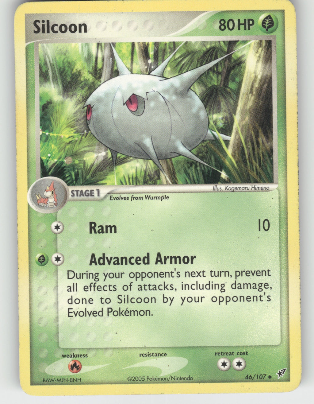 Silcoon Uncommon EX Deoxys 46/107 NM