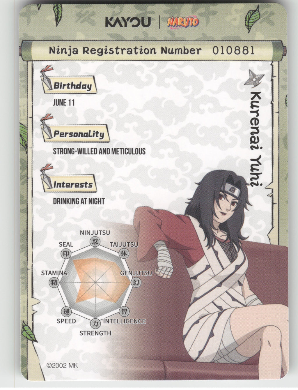 Kurenai Yuhi Base SR Earth Scroll Series 1 010L2 NM back