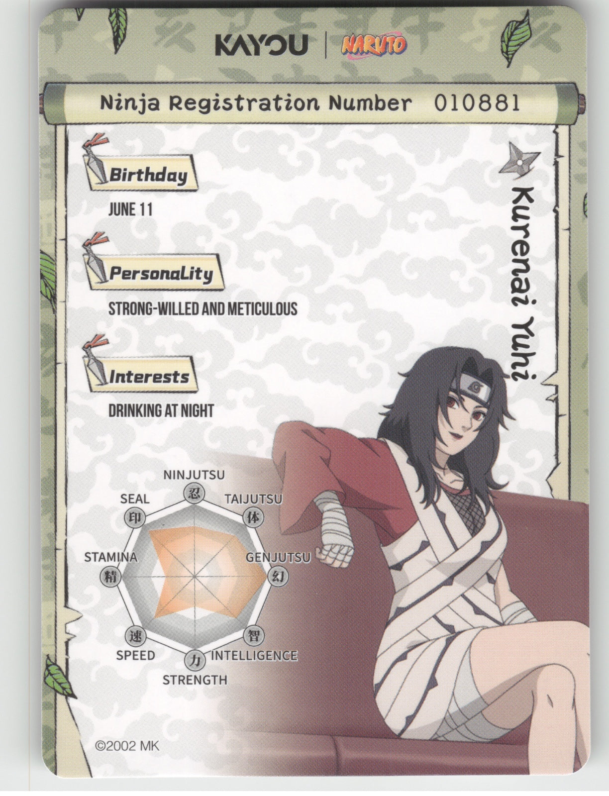 Kurenai Yuhi Base SR Earth Scroll Series 1 010L2 NM back