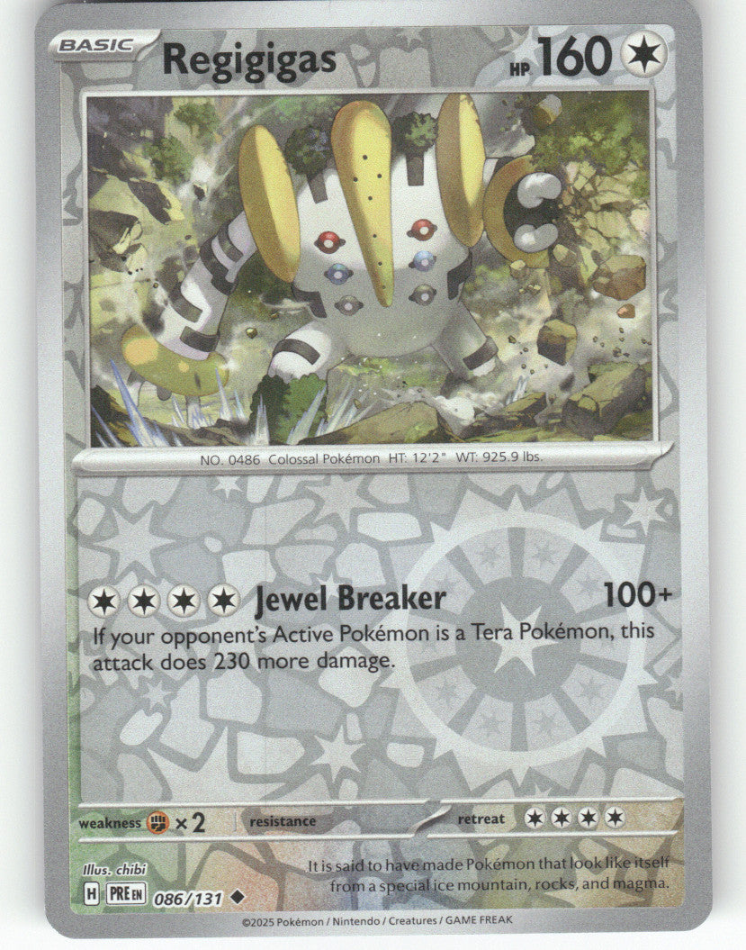 Regigigas Reverse Holo Uncommon SV: Prismatic Evolutions 086/131 NM