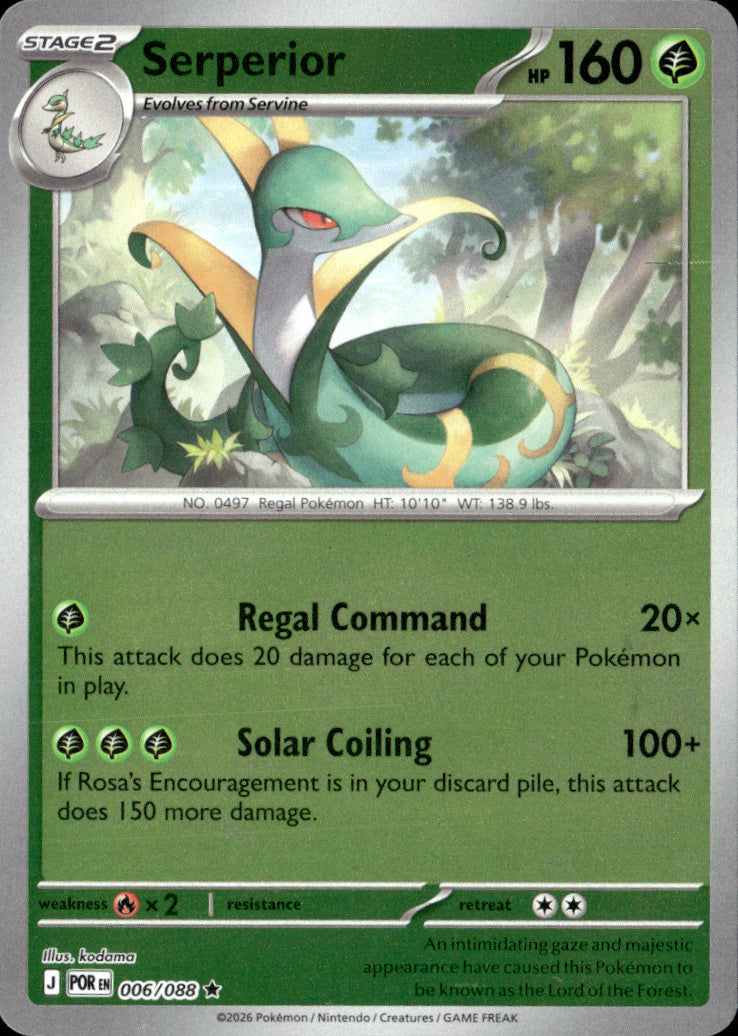 Serperior Reverse Holo Rare ME03: Perfect Order 006/088 NM
