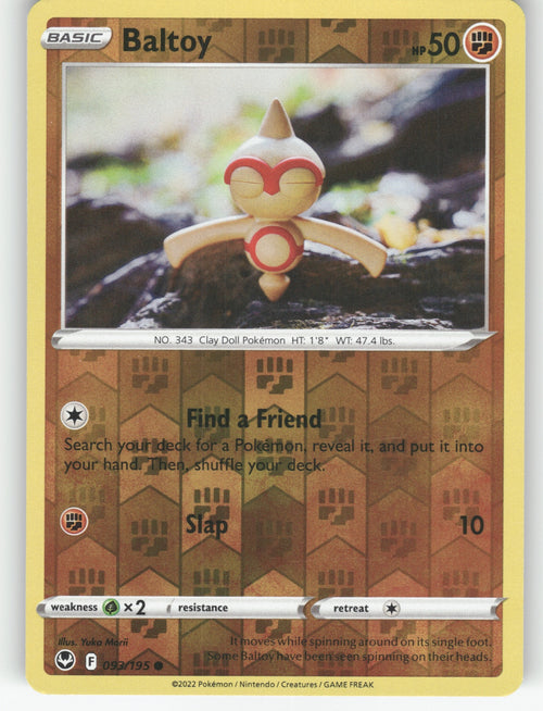 Baltoy Reverse Holo Common SWSH12: Silver Tempest 093/195 NM