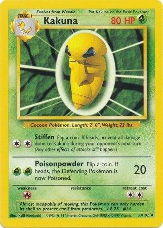 Kakuna Uncommon Base Set 033/102 NM