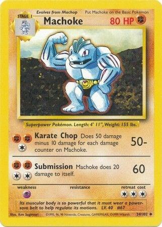 Machoke Uncommon Base Set 034/102 NM