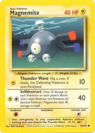 Magnemite Common Base Set 053/102 LP