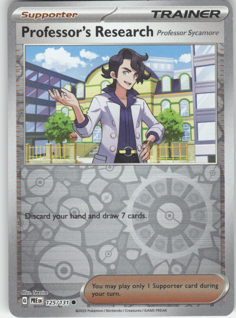 Professor's Research [Professor Sycamore] Reverse Holo Common SV: Prismatic Evolutions 125/131 NM