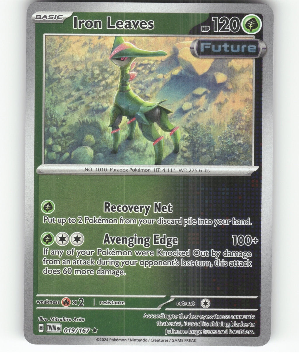 Iron Leaves Holo Rare SV06: Twilight Masquerade 019/167 NM
