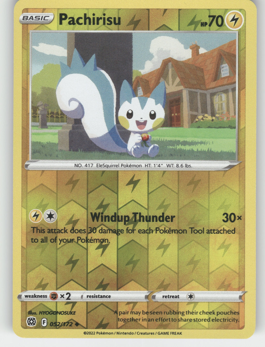 Pachirisu Reverse Holo Uncommon SWSH09: Brilliant Stars 052/172 NM