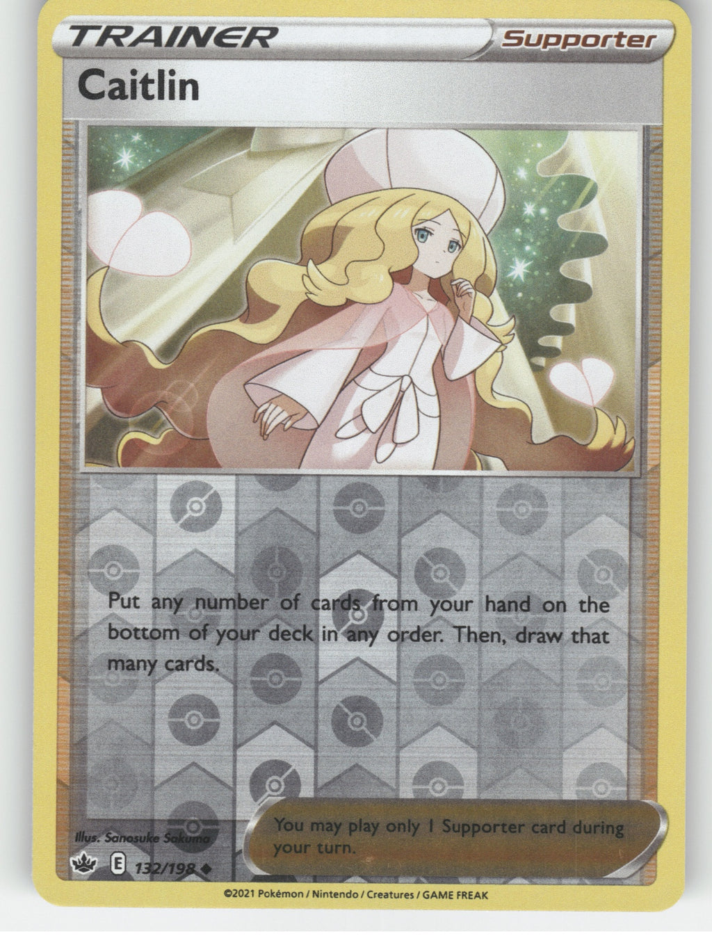 Caitlin Reverse Holo Uncommon SWSH06: Chilling Reign 132/198 NM