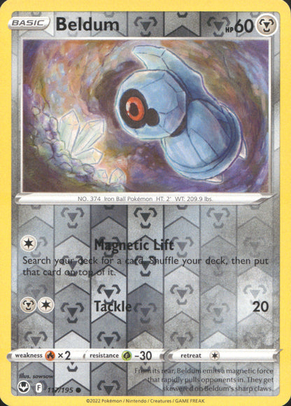 Beldum Reverse Holo Common SWSH12: Silver Tempest 117/195 NM